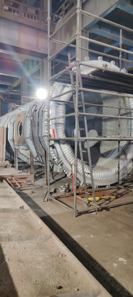 Tall industrial cooling ring structure